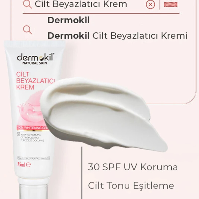 Dermokil Natural Cilt Beyazlatıcı Krem 75 ml