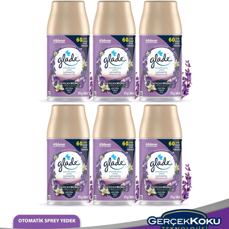 Glade Oda Kokusu Yedek Sprey Lavanta 6 x 269 ml./175gr.