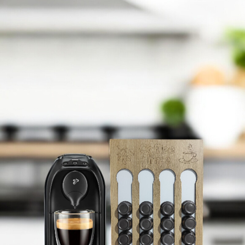 Uyumlu Kapsül Kahve Tutucu Ahşap 24 Kapsül Kapasiteli Kapsül Standı Organizer
